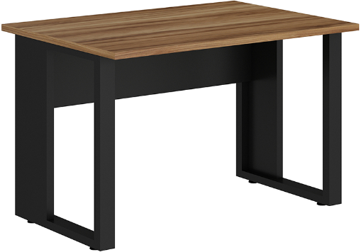 Mesa preta tampo marrom